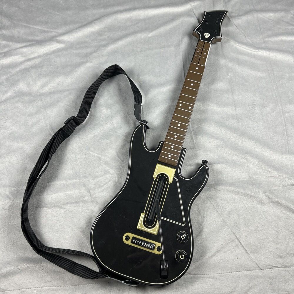 Activision Guitar Hero Power Wireless Guitar Xbox 360 PS3 w/Strap No Dongle